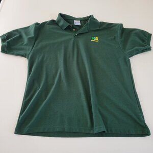 Vintage Screen Stars Fruit of the Loom Ireland Polo Shirt Green Size XL EUC